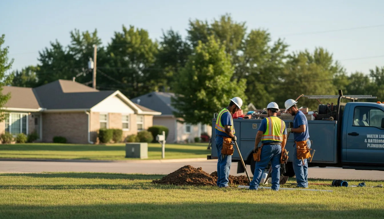 Residential water line and bathroom plumbing service in Harker Heights, TX